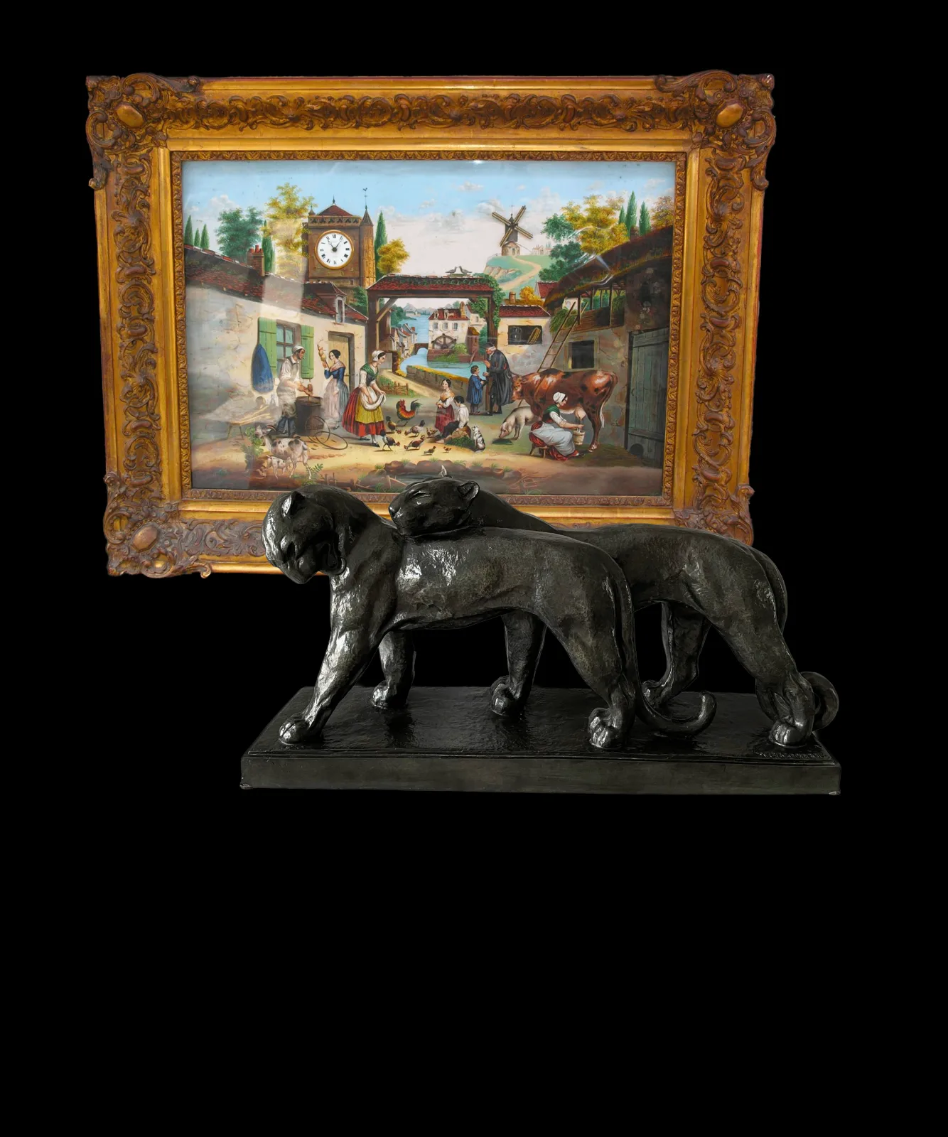 Tableaux, miroirs et sculptures anciens